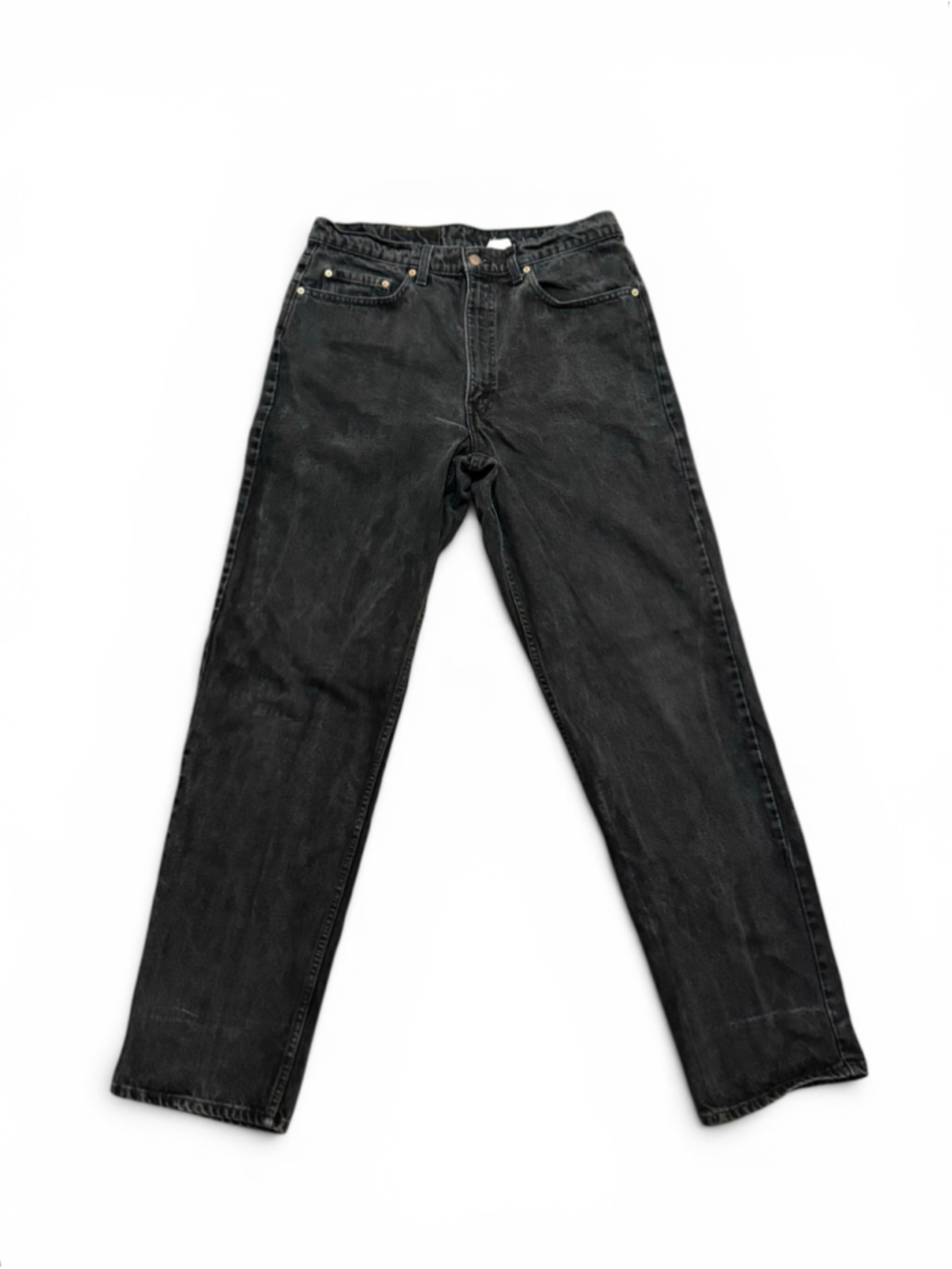Vintage 1997 Levi’s Men’s 550 Relaxed Fit Jeans Made in USA Black Denim Sz 38x36